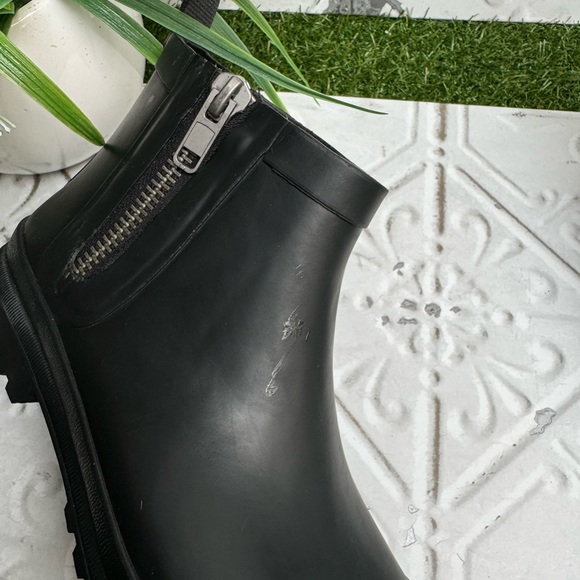 MADEWELL Rubber black chelsea Rain Boots women’s size 7 new - Picture 11 of 15